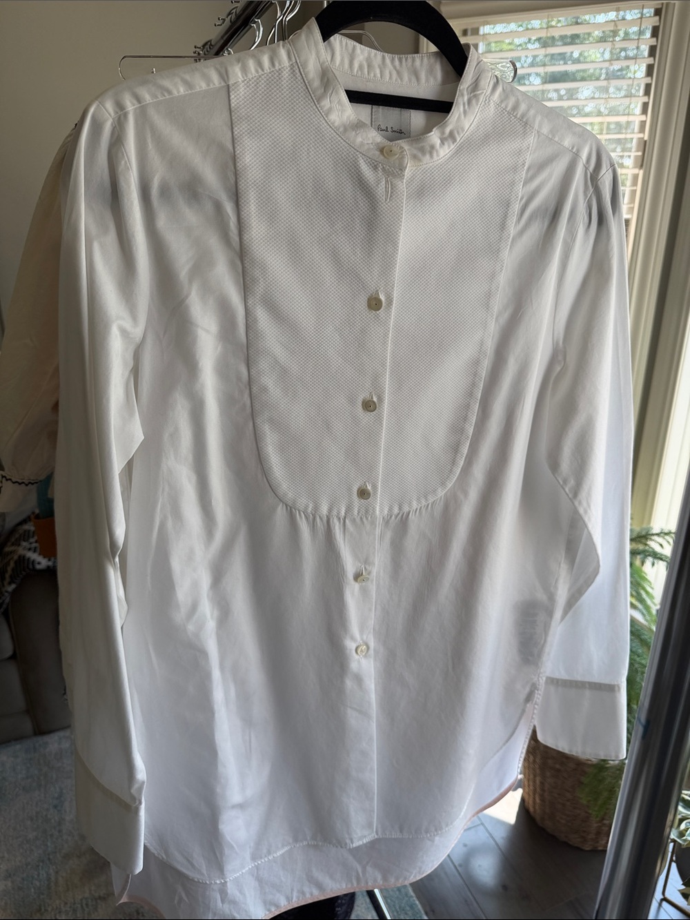 Paul Smith White Long-Sleeve Button Front Blouse